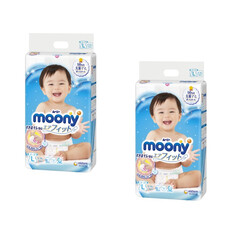 Moony. Підгузники Moony L(9-14 кг), 2*54 шт, 108 шт.(4903111244911-2)