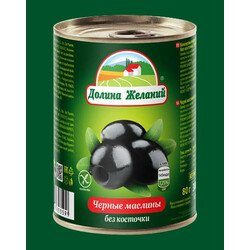 Долина бажань. Маслини без кісточки 300 мл(5060235653599)