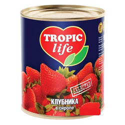 Tropic Life. Клубника в сиропе 850 мл (5060162901060)