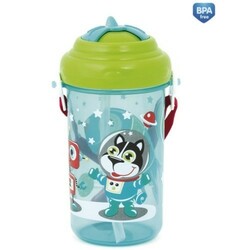 Canpol. Бідончик з малюнком і трубочкою, 400мл, 12мес(4-102)