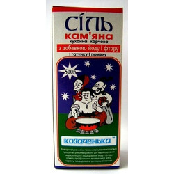 Козаченьки. Соль Козаченьки каменная с йодом и фтором 500 г(4820021870088)