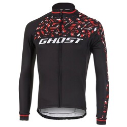 Ghost. Джерси Factory Racing, Long, XL, черно-красно-белое (4052968288453)