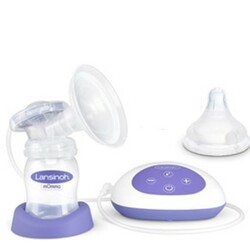Lansinoh. Электронный молокоотсос (накл. Comfort Fit, 2-х фаз., 6 ур. вакуума, 1 бут., 160 мл, соска