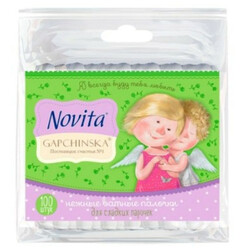 Novita. Палички ватні Gapchinska косметичні п-э 100шт-уп (4823071629569