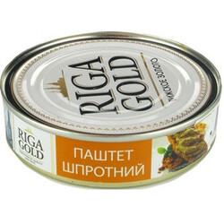 Аквамарин. Паштет Гамма-А Рижское золото шпротный 160г(4751001581659)