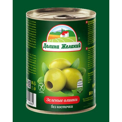 Долина бажань. Оливки без кісточки 280 гр(5060162904665)