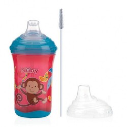 Nuby.Поїльник непроливайка з силіконовим носиком, 300мл, 6мес+   (10348)