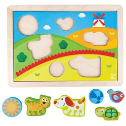 Hape. Пазл 3в1 "Солнечная долина" (E1601)