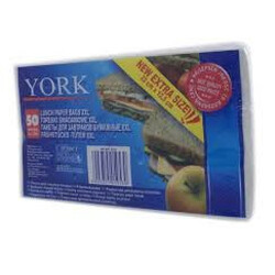 York. Пакети для сніданків паперові 22x12,5 50шт-уп(5903355059530)