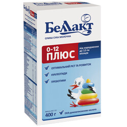Суха молочна суміш "Беллакт 0-12 ПЛЮС", 400 г(4810263018669)