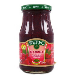 Верес. Малина роздрібнювана з цукром 370г(9865060026053)