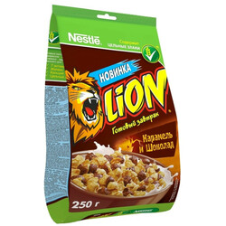 Lion. Сухой завтрак Карамельный микс 250 г (5900020022639)