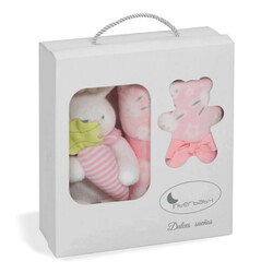 Interbaby. Набор Interbaby Одеяло с зайчиком розовое (8000898)