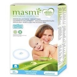 Masmi. Органічні гігієнічні прокладення для грудей, 30 шт.(8432984000394)