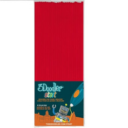 3Doodler Start. Набір стержнів для 3D-ручки 3Doodler Start(червоний, 24 шт) (3DS - ECO03 - RED - 24)