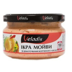 Veladis. Ікра мойви делікатесна з креветкою з/би 180 г( 4823097901236)