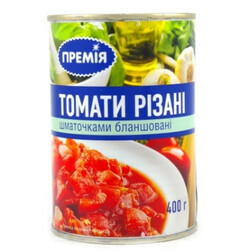 Премія. Томати різані шматочками 400гр   (4824034002665)