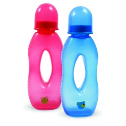 Lindo. Бутылочка формы "Бублик" с силиконовой соской, 250 мл. 3+ (LI116), (001169)