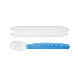 Nuby. Силіконова ложка  в контейнері. (5555)