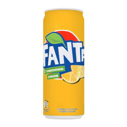 Fanta. Напій c лимонним соком 0,33л зал.б(5449000273192)