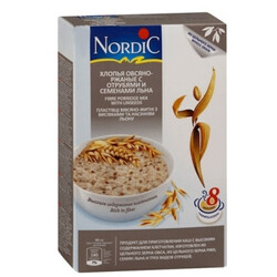 Nordic.  Пластівці вівсяно-житні з висівками і насінням льону 600 г(6411200106715)