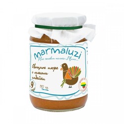 Marmaluzi. Овощное пюре с мясом индейки, 190г (140193)