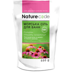Nature Code. Морська сіль для ванни "Healthy breathing", 550 г(300721)