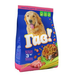 Гав! Корм для собак мясное ассорти сухой 3кг (4820083902802)