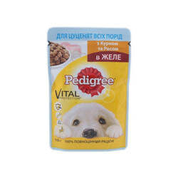 Pedigree. Вологий корм для цуценят з куркою в желе 100 г   (5900951250811)