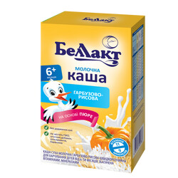 Беллакт. Молочна гарбузово-рисова каша, 6мес+, 200г(4810263029788)