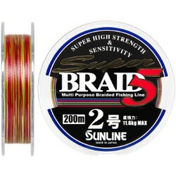 Sunline . Шнур Super Braid 5 150m №2.5/0.25 mm 14.0 kg(1658.05.87)