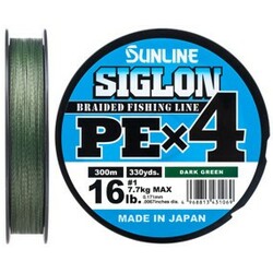 Sunline . Шнур Siglon PE х4 300m №1.0/0.171 mm 16lb/7.7 kg(1658.09.46)