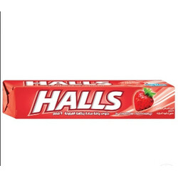 Halls. Леденцы клубника 25,2 гр (  7622210765543)