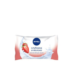 Nivea . Мило Полуниця і Молоко 90 г(4005808824328)