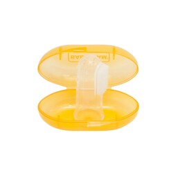 Baby Team. Силиконовая зубная щетка-массажер с контейнером, 4мес+ (7200)