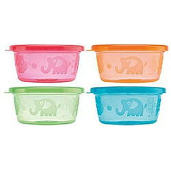 Nuby. Набір контейнерів з кришками 240 мл 4 шт(NV0506001)