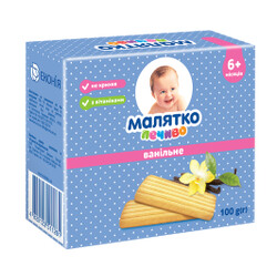 Малятко.  Детское печенье  Ванильное 100 г (4820123511261)