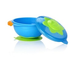 Nuby. Тарілочка для СВЧ-печи з кришкою на присоску серії "Відліт посуд", 9мес(5322)