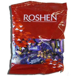 Roshen. Конфеты Candy Nut нуга и карамель с арахисом и рисом 160гр(4823077624346)