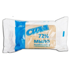 Сила. Мыло хозяйственное с отбеливающим эффектом 72%  200г (4820023364356)