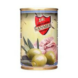 Sanmer. Оливки зеленые начин.пастой из тунца 314мл (8427598002339)