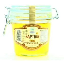 Бартнік. Мед натуральный цветочный акациевый 500г  (4820025310207)
