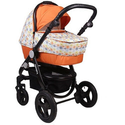 BabyHit. Коляска универсальная 2 в1 Valenta - White Orange (22447)