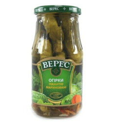 Верес. Огірки мариновані пікантні 515г(9865060030449)