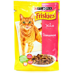 Friskies.  Корм для котов с говядиной в желе, 100 г(395733)