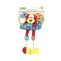 Baby Team. М'яка іграшка на ліжечко/коляску "Мавпочка/Собачка", 4мес(8532)
