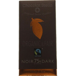 Chocolat Stella. Шоколад черный органический 75% 100г(7610202559423)