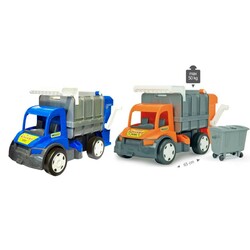 Wader.  Мусоровоз Гигант, оранжевый-голубой (67016)