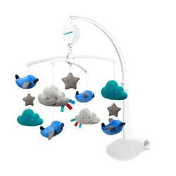 BabyOno. Музичний мобіль BabyOno Хмаринки і літачки(5901435408865)