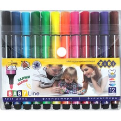 ZiBi. Фломастеры Jumbo 12 цветов (4823078919953)